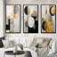 «Energy Of Possibilité Retro Circular Abstract IV», 3 pièces sur toile-735376965-735377017