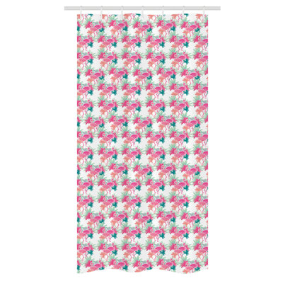 Enel Floral Shower Curtain with Hooks Included