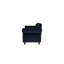 Causeuse formelle de luxe 1pc en velours indigo avec coussins 2 places
