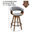 Tabouret de comptoir pivotant 26 po Joeanne