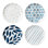Blue Bay Melamine Assorted Accent Plates, Set Of 4