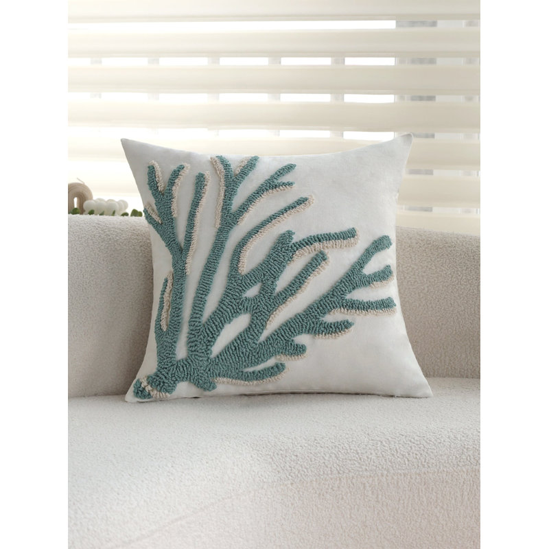 Housse de coussin capitonnée de style bord de mer avec garniture de 45,7 cm x 45,7 cm, Starfish