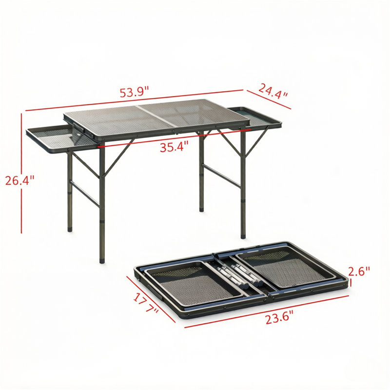 Table de patio portable, table debout, table d'extérieur pliable, table de camping, table de salle à manger extensible, table de pique-nique