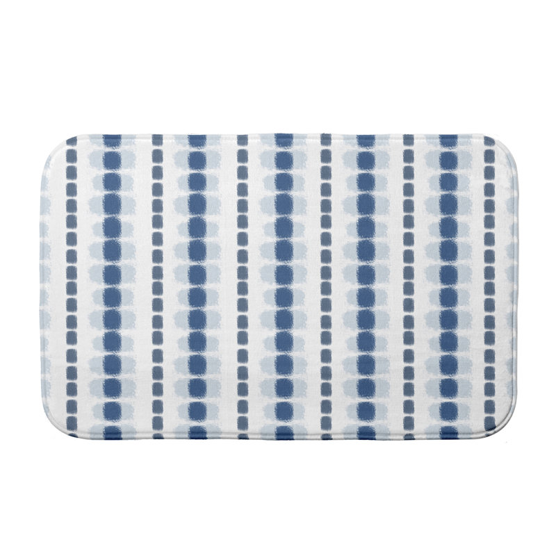 Tapis de bain Shubert Alley, l 34 po x L 21 po, Bleu marine