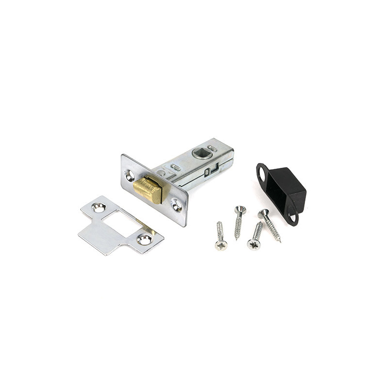 Tubular Mortice Latch, Polished Chrome