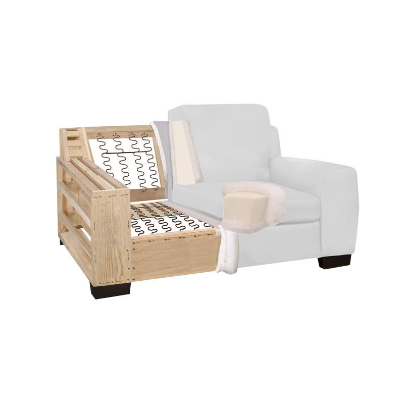 Fauteuil Lynsey, Cuir gris argenté