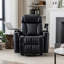 Fauteuil inclinable pivotant à 270 ° avec rangement pour accoudoirs dissimulés, bande lumineuse à DEL et multiples fonctions de confort pour le cinéma maison-931083060