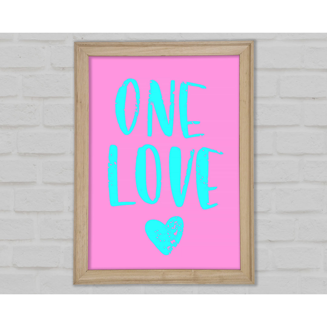 One Love - Einzelbildrahmen Typografie