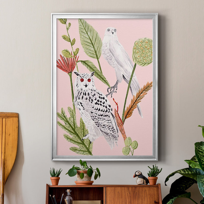 Birds In Motion V, peinture sur papier encadrée, H 42,5 po x l 30,5 po x P 1 po, Argent
