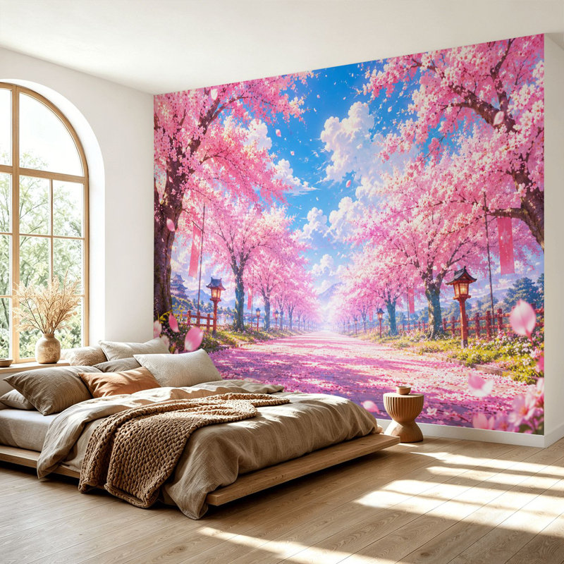 Papier peint adhésif autocollant Serene Pathing, 69" L x 96" W