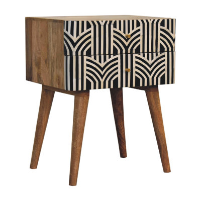 Osnabrock 45cm W Solid Wood Bedside Table