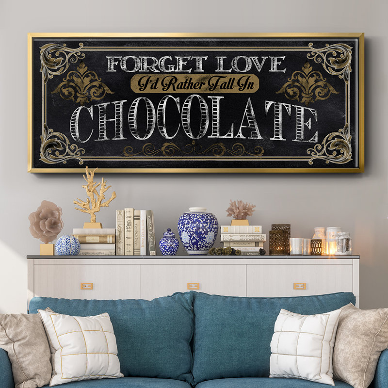 Chocolat - toile encadrée, H 20 po x l 50 po