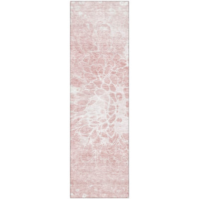 Premium Machine Washable Arnette Pink Rug
