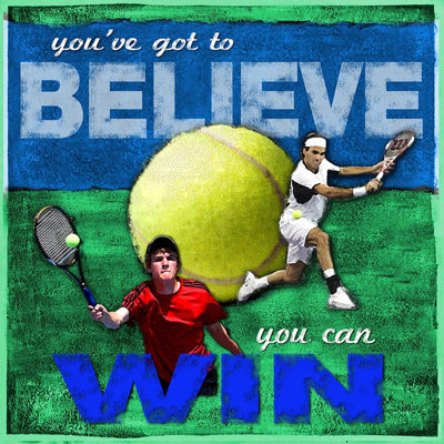 Publicité rétro «Tennis Quote» par Robert Downs