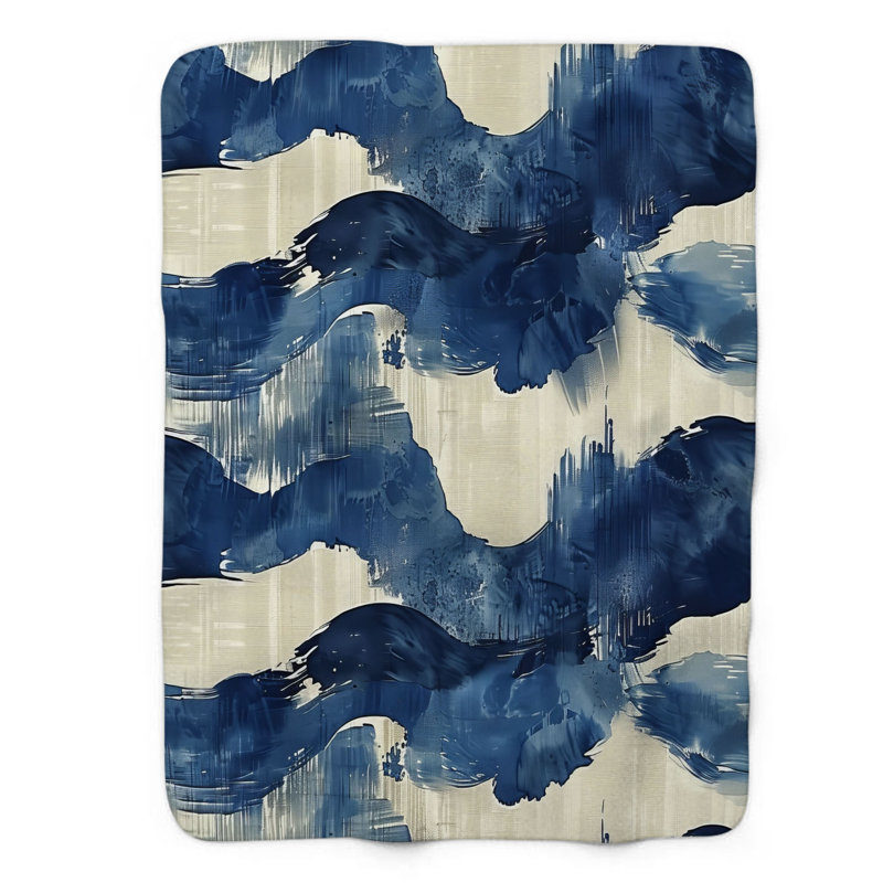 Brushy Blues - 1 pièce Sherpa Premium, Grand lit