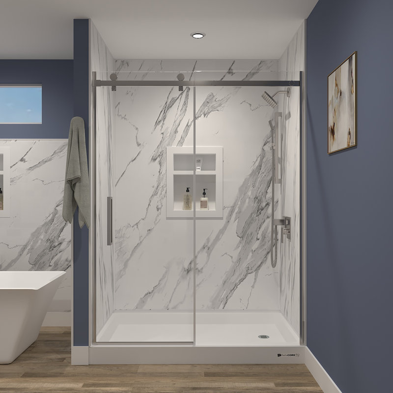 30X60 - Drain - Seuil simple - Base de douche en acrylique, Oui