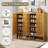 7-Tier Shoe Rack Cabinet, Bamboo Shoe Cabinet with Doors, Can Store 36-40 Pairs of Shoes, Floor-standing Shoe Cabinet-26934013