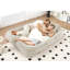 Nouveau lit double pour chien paresseux pour faire la sieste et regarder la télévision très grand canapé de plancher 2 en 1 chenille beige vidéo fournie lecture 5 positions réglables-130844857