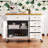 Kitchen Island With Drop Leaf And 5 Drawers, Kitchen Storage Cart With Adjustable Shelf For Kitchen-704148016