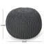 Pouf rond en coton Bordeaux