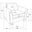 Fauteuil d'appoint rembourré à accoudoirs roulés