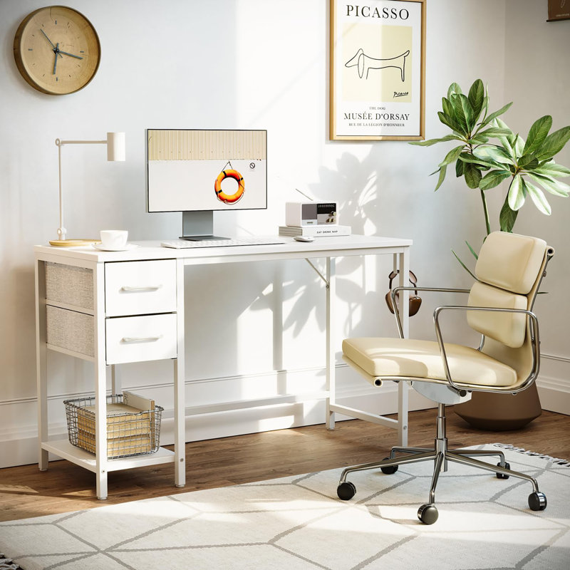 47-inch small home office desk, Pure White