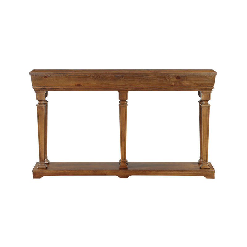 Garrison Oak Finish Console Table, Brown