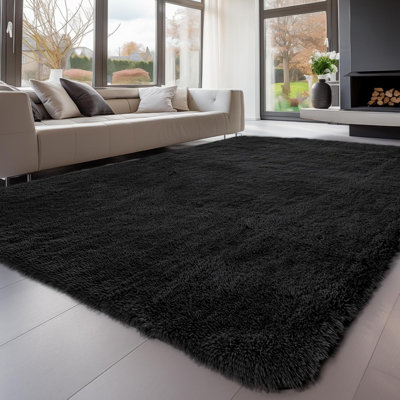 Area Rugs 9x12 Living Room, Large Area Rug Shag Shaggy Carpet Soft Plush Furry Bedside Rugs,  Area Rugs for Bedroom Kids Girls Boys Home Decor Anti Slip