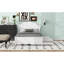 Lit plateforme double en bois avec tête de lit et lit gigogne simple, blanc-590443225