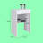 White Vanity Desk With Built-in Mirror –