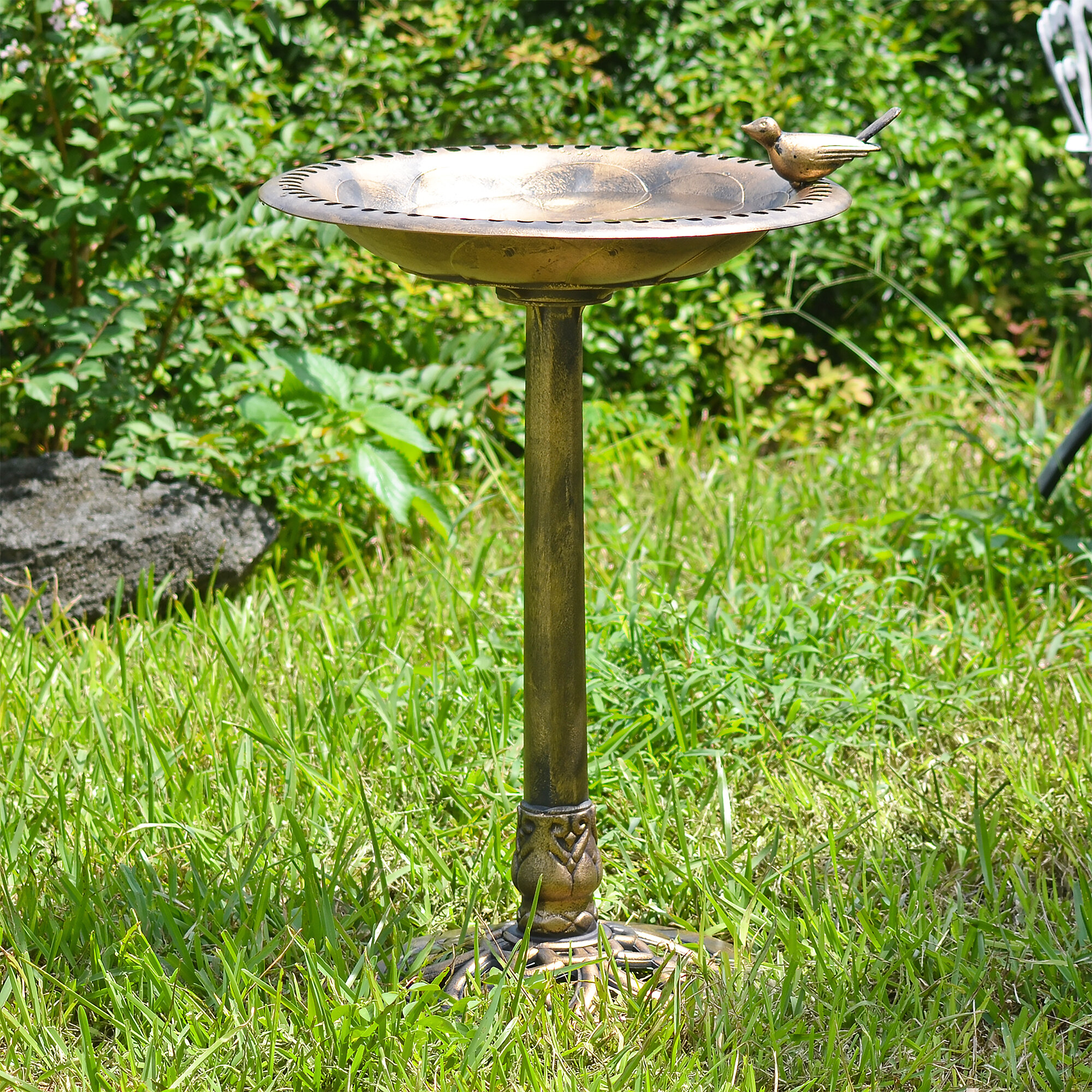 Bloomsbury Market Aleynna Birdbath & Reviews | Wayfair