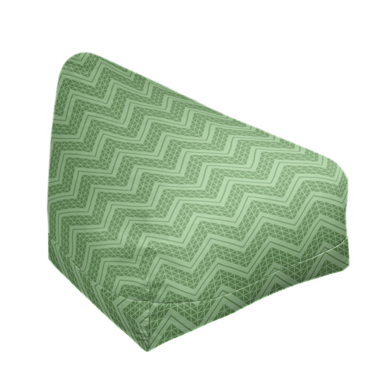 Sac de pois, H 27 po x L 30 po x P 25 po, Bourre en polyester, Vert / blanc