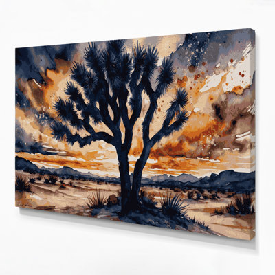 Art mural sur toile gris du sud-ouest des paysages Joshua Tree 106