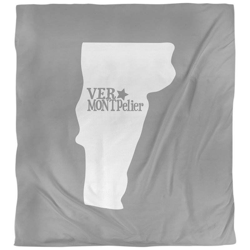 Housse de couette réversible simple montpelier vermont, Housse de couette pour grand lit, Gris, Microfibre