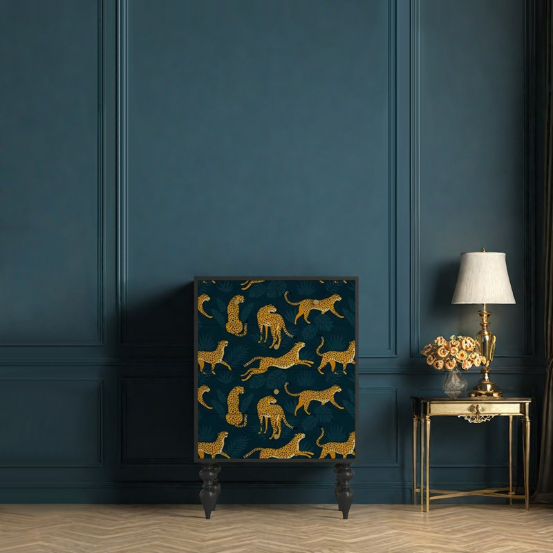Armoire de rangement rétro pour salon américain