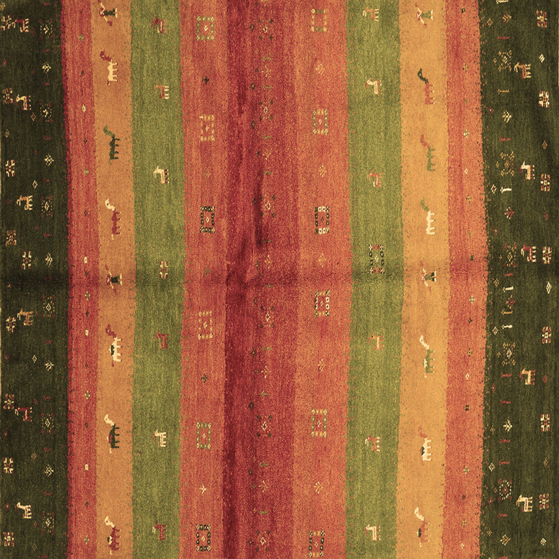 Earsie Striped Indoor Rug, Square 4'