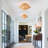 Chiye 20''-4 Lights Farmhouse Electroplating Brass Iron And Rope Flush Mount Lighting For Living Room/Bedroom