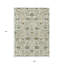 Tapis intérieur / extérieur lavable floral vert ivoire et brun 9 pi x 12 pi