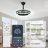 Wyeth 20" Dimmable Ceiling Fan with LED Light and Remote