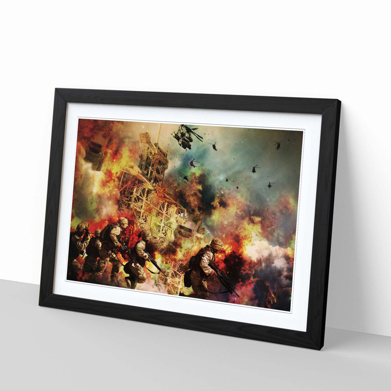 Single Picture Frame Print, Black