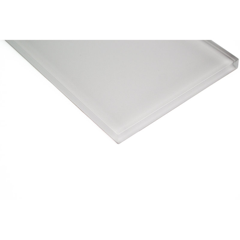 Lucid 4" x 12" Glass Brick Look Subway Tile (15 pieces 5 sq.ft/Box), White