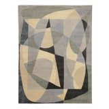 Hand Knotted Geometric Area Rug