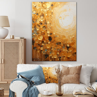Or blanc, lueur dorée - collages abstraits, impressions d'art mural