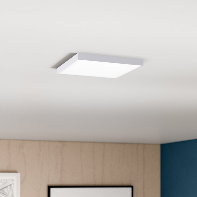 Warrenton LED Flush Mount, White, 0.75" H X 6.25" W X 6.25" D
