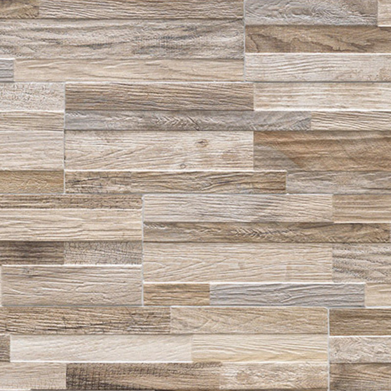 Wall Art 6" x 24" Ledger Panel Wood Look Porcelain Wall Tile, Taupe
