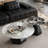Luxury-Style Round Marble Coffee Table Set