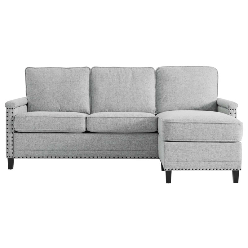 Canapé modulaire Ashton, Polyester gris clair