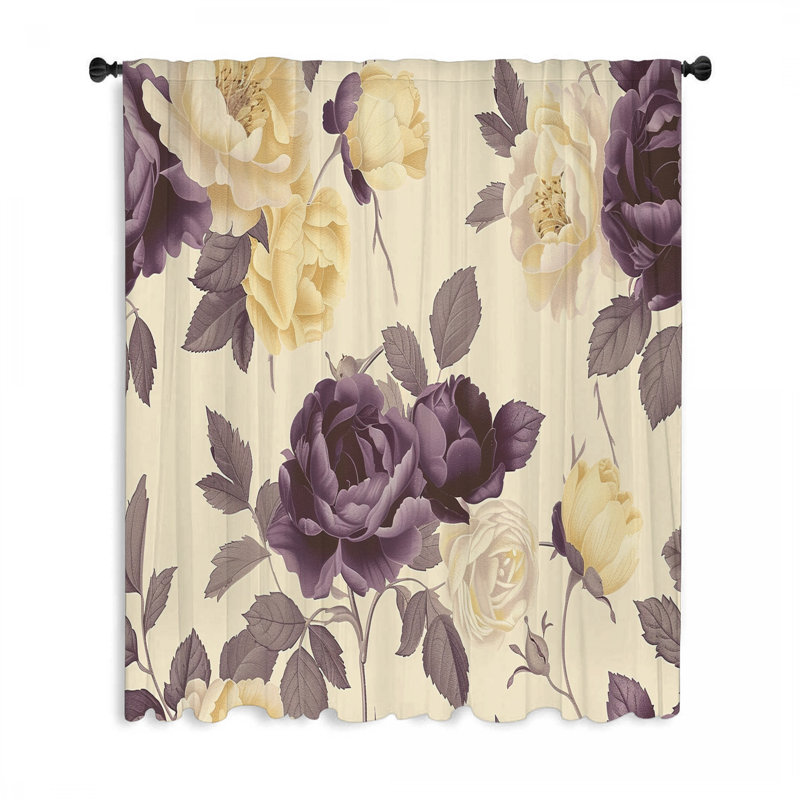 Rideau transparent en polyester Anyjah, L 50 po x L 96 po