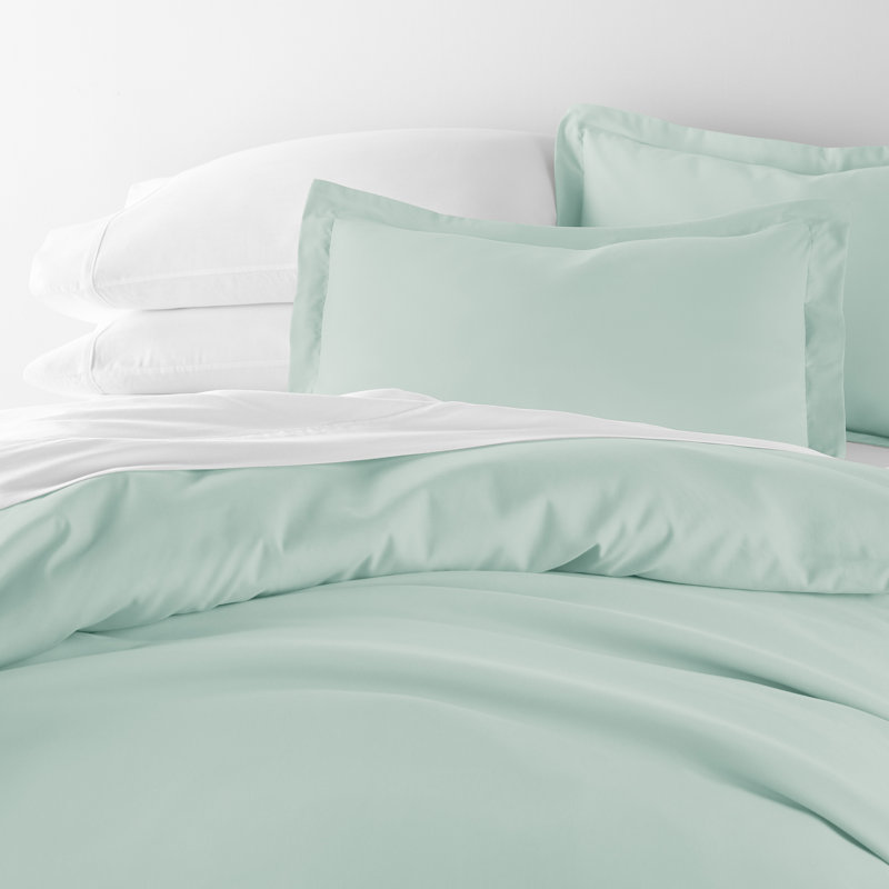Super Soft Microfiber Duvet Cover Set, King Duvet Cover + 2 Shams, Aqua