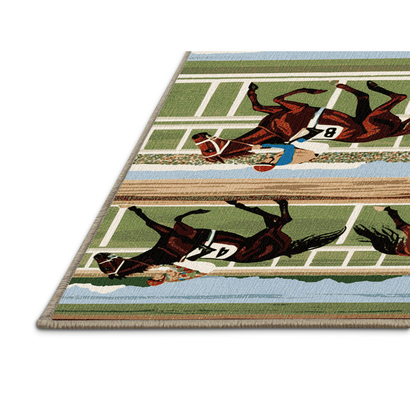  Tapis lavable sport de course de chevaux, Tapis de couloir 2 pi x 5 pi